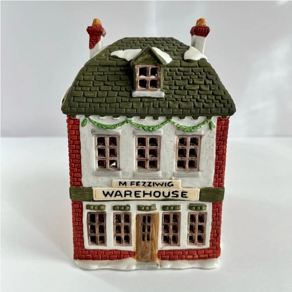 Vtg Dept 56 M FEZZIWIG WAREHOUSE! “Christmas Carol” Dicken’s series 1986 - Picture 15 of 17